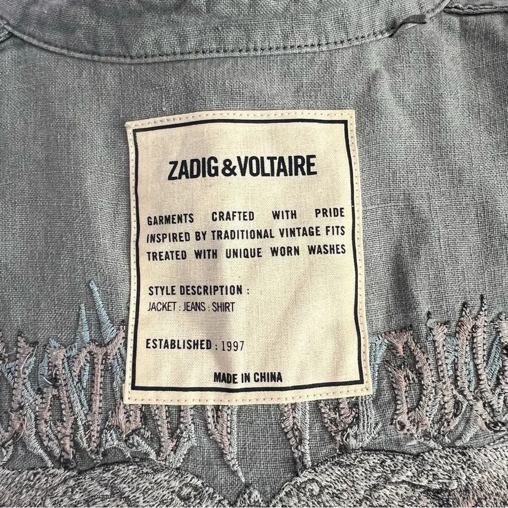 Zadig & Voltaire  linen military jacket. Back design. - Picture 8 of 9